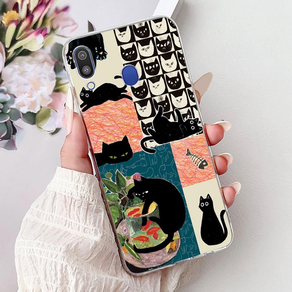 For Samsung Galaxy M10 M20 M30 Case New Fashion Painted Cover Clear Silicone Soft Slim Phone Case For Samsung M10 M20 M30 Fundas