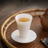 High-end Tea Ceremony Tea Art Small Mutton Fat Jade Porcelain New Single Cup Set of Master Teacups Scent Chinese Teaware Kitchen