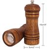 Wooden Pepper Mill, Ceramic Burr Adjustable Coarseness Pepper Grinder, Durable Manual Spice Pepper Mills Easily Refillable and Great Use, 5 Inch