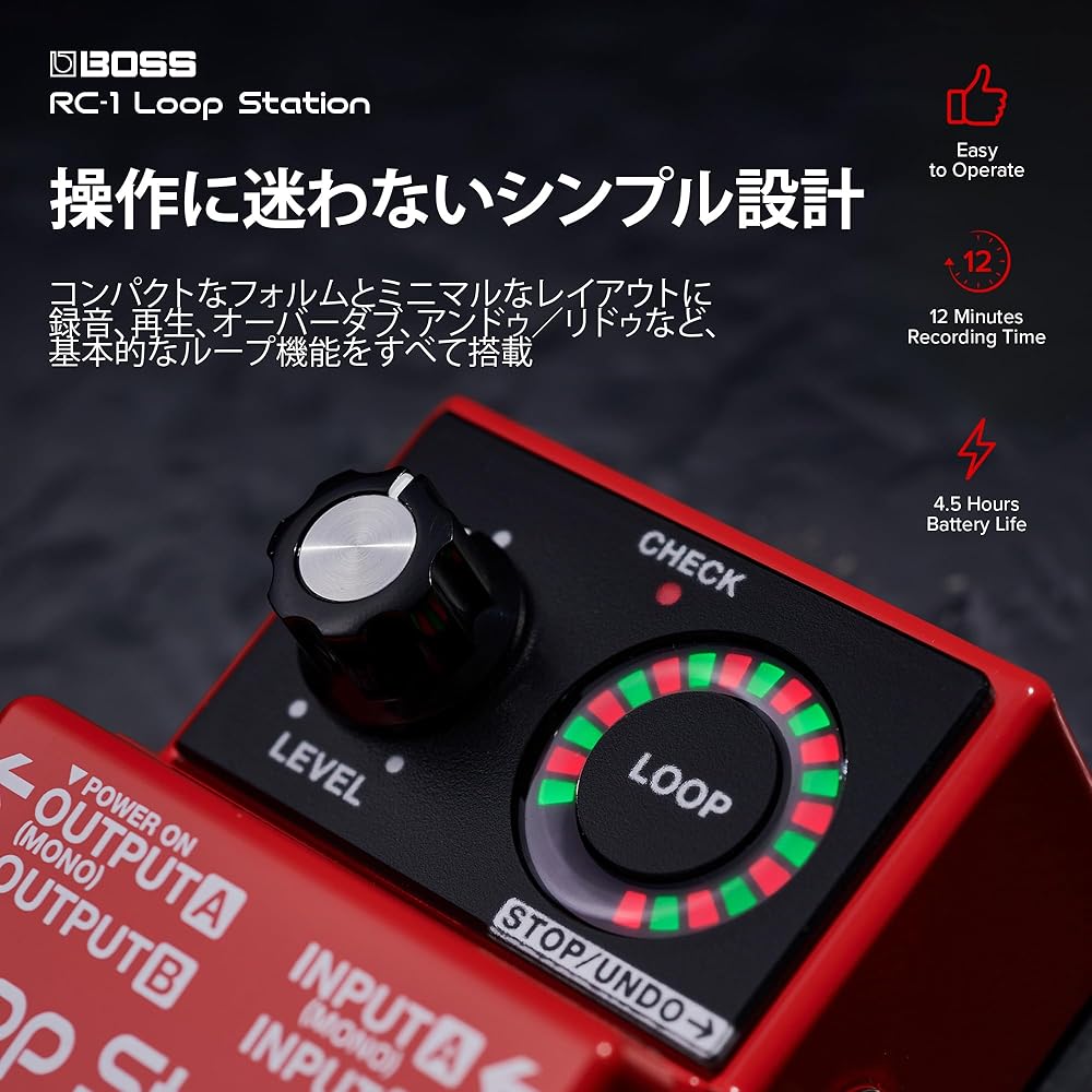 BOSS Boss Loop Station RC-1 Looper Compact Pedal Type Simple Operation Practice/Composition/Perfo...