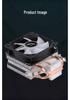 6 Copper Pipe CPU Cooler: Silent Tower Fan with 4 Heat Pipes for Desktop, Compatible with X79/x99 Motherboards