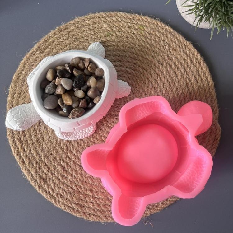 Tortoises Silicone Candle Holder Molds Epoxy Resin Molds Gypsum Silicone Molds for Candle Flower Planter Jewelry Case