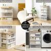 IRIS OHYAMA Wide Chest of Drawers, 3-, 4-, or 5-Drawer, Made In Japan, Easy Assembly, 54.5cm Wide X 39.1cm Deep, French Oak Top (Natural)