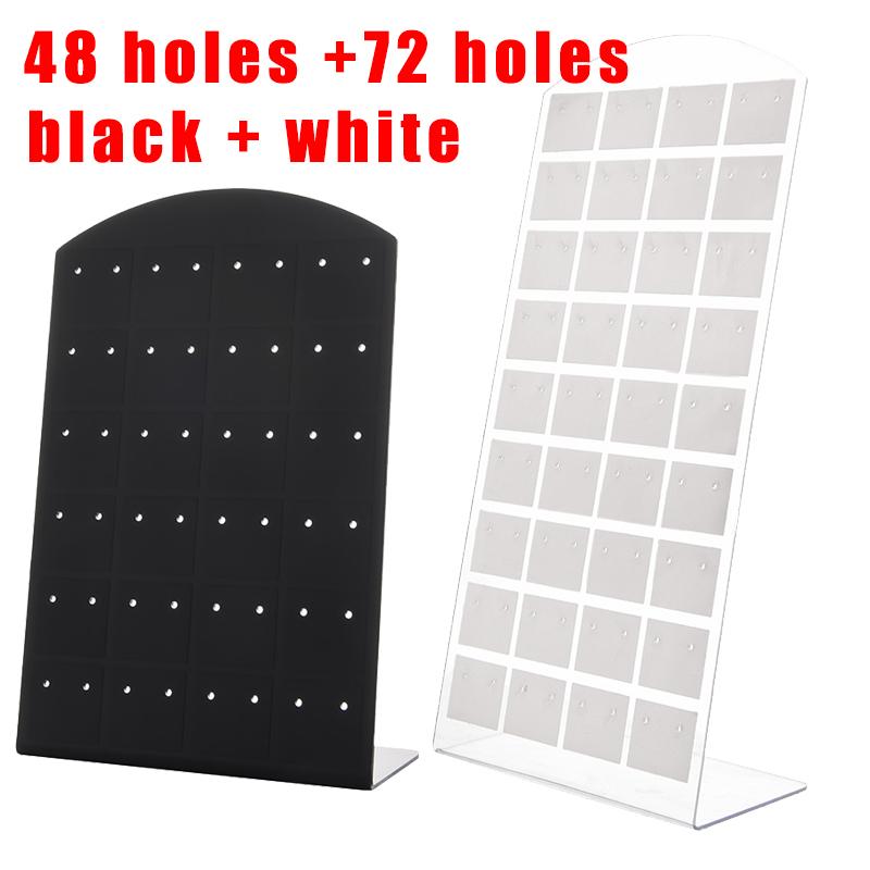 2pcs Fashion Portable Earrings Ear Studs Holder Plastic Jewelry Display Holders Earring Showcase Organizer Stand Storage Rack