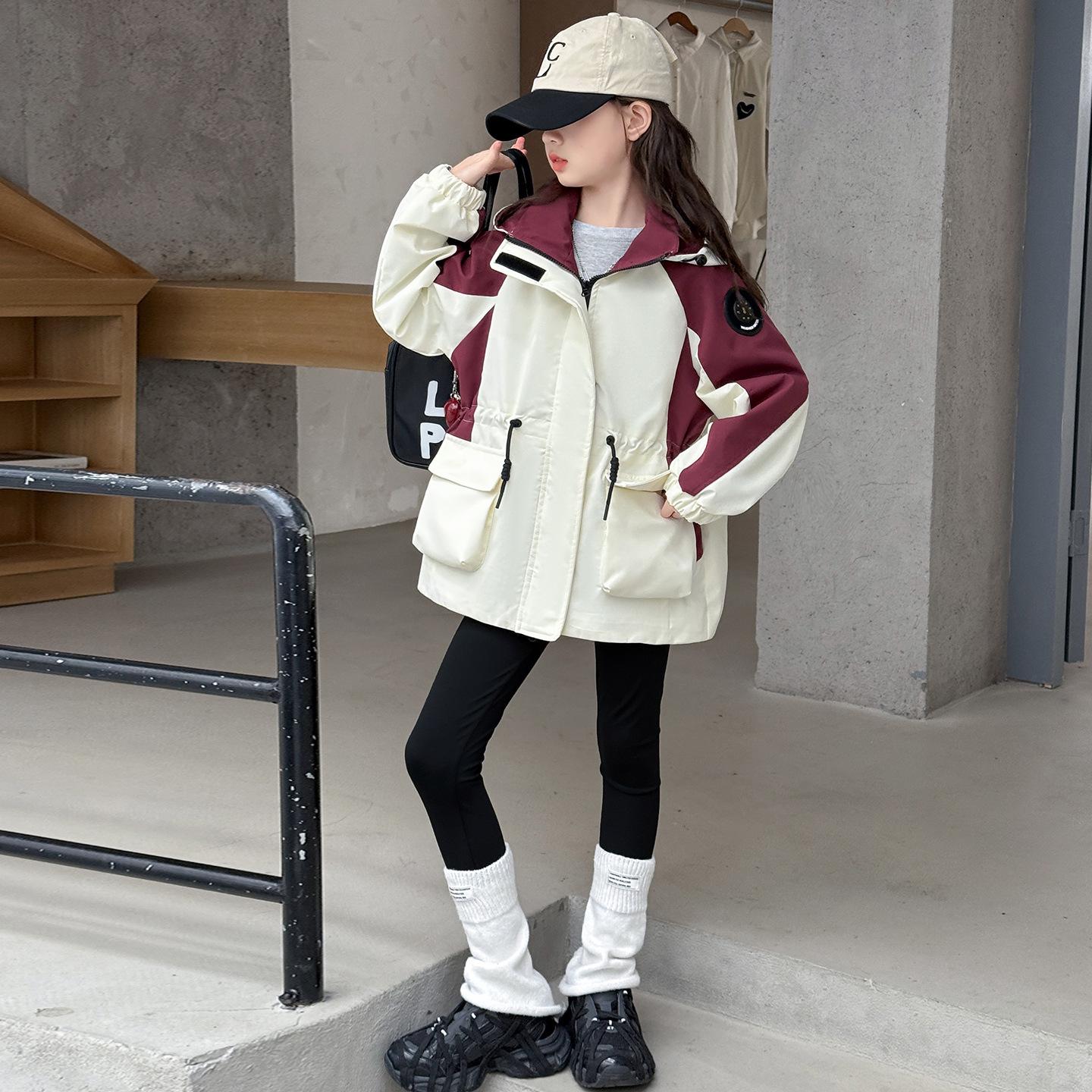 

Девичья парка средней длины с капюшоном 2025: Стильное осенне-зимнее пальто 160cm абрикосовый