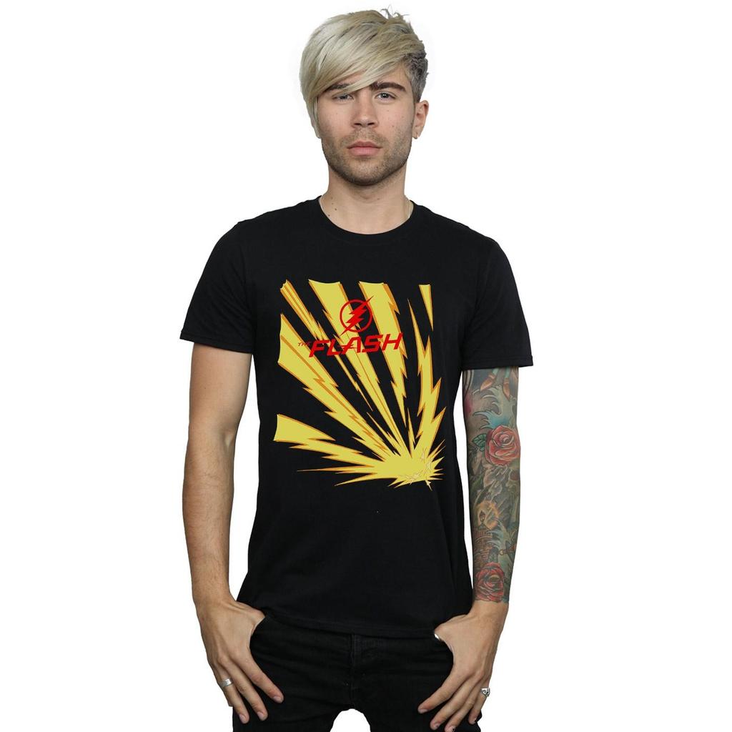 DC Comics Mens The Flash Lightning Bolts T-Shirt