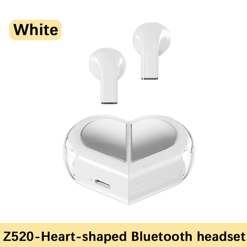 Pink Heart Wireless Earbuds for Girls Cute Small Earphones Hifi Stereo Sound Bluetooth Headsets Touch Control Gaming Handphones