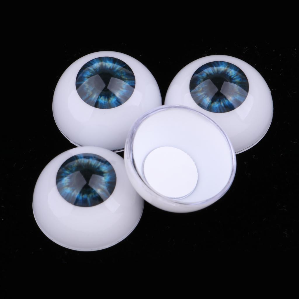 Acrylic Baby Doll Eyeballs Colored Eye Parts DIY Replacement Accessories for Dolls Making and Crafts