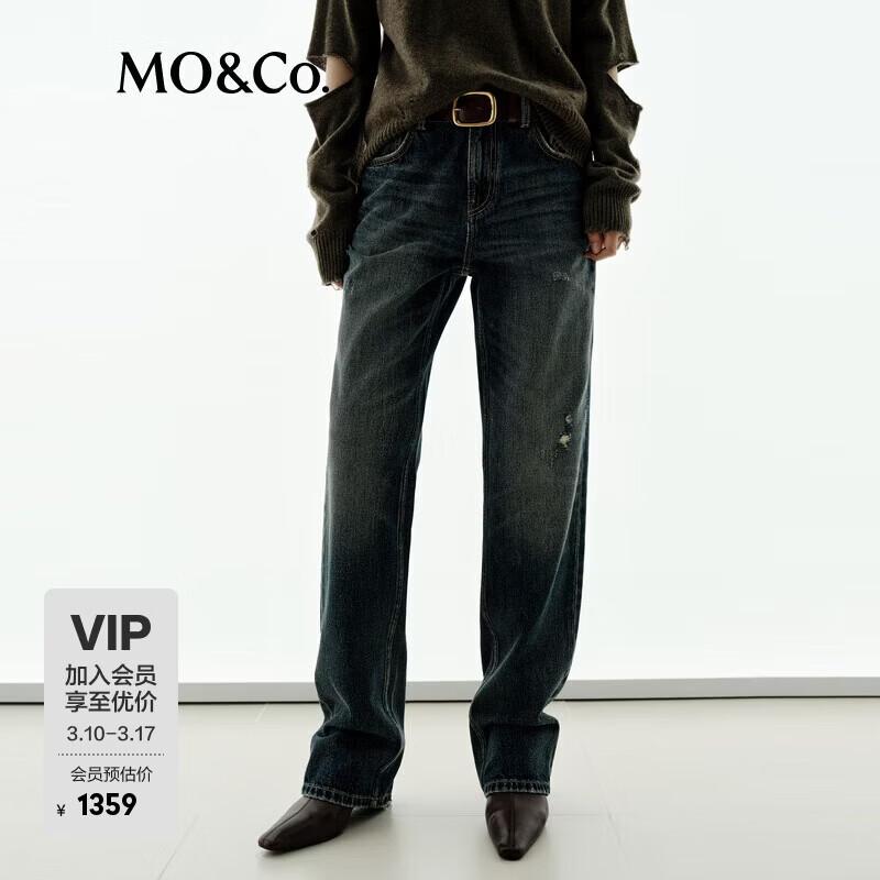 

MO&Co. Women s Low-Rise Straight Denim Jeans 26