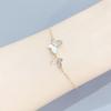 Korean Dongdaemun Seashell Butterfly Bracelet - Women's Electroplated Real Gold Jewelry, Perfect for Couples or Best Friend Gifts