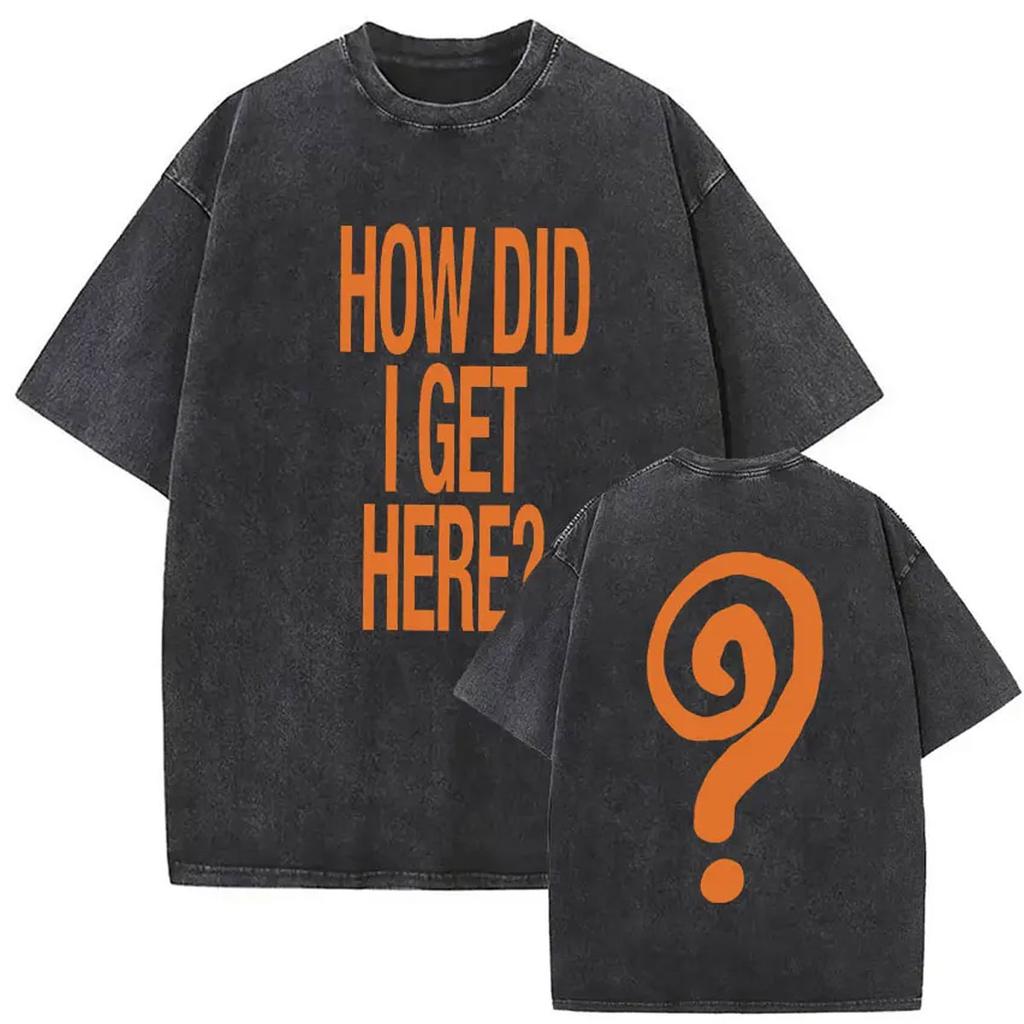 Vintage Washed Louis Tomlinson How Did We Get Here Tour 2026 New T Shirt Men Women Harajuku Fashion Oversized Tshirt Streetwear
