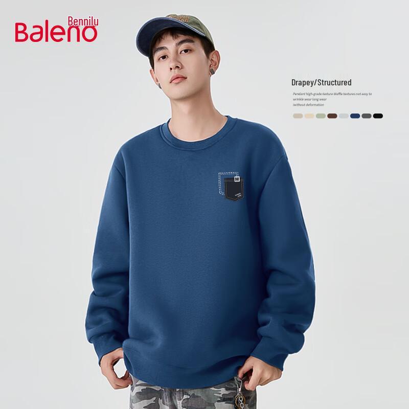 Baleno Men's Trendy Loose Fit Round Neck Pullover Sweatshirt