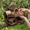 Handgefertigtes Vogelhaus aus Holz Wasserdichte Vogelzuchtbox Rustikale Vogelvilla Nest Außenbereich