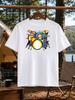Abstract Art Drums Musician Music Band Throne Noose T-Shirt, Retro Casual Short-Sleeve T-Shirt with