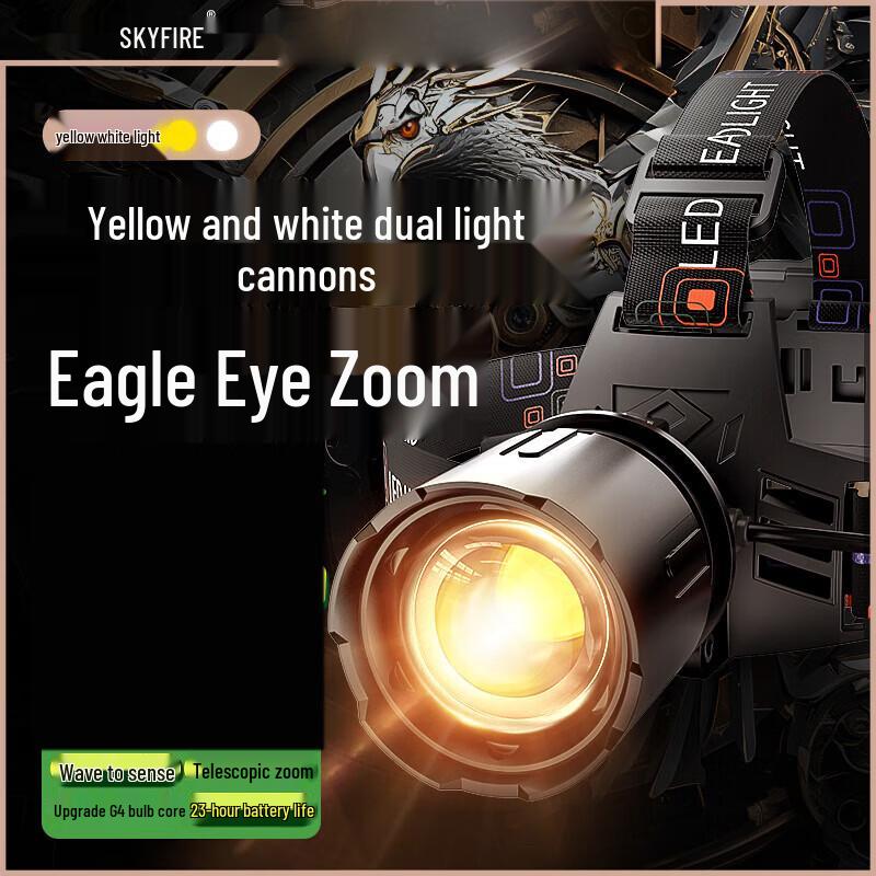 

SkyFire SF-596 Rechargeable Zoom Laser Headlamp