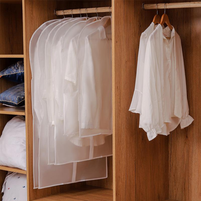 1 Piece PEVA Transparent Hanging Clothes Dust Cover Household Coat Suit Dust Cover Wardrobe Clothing Dust-proof Organizer Bag