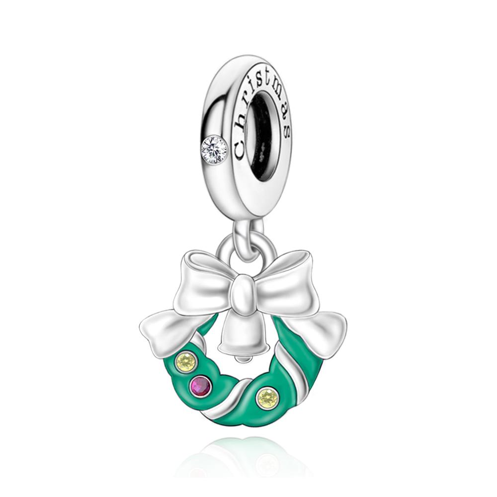 Christmas Collection Copper Snowman Christmas Tree Bow Socks Pendant Beads Fit Diy Bracelet Necklace Festival Gift