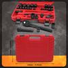 1/2"Impact Socket Set,30 Piece Shallow Impact Socket Kit Assortment, Includes Ratchet Handle and Impact Extension Bars, Automoti