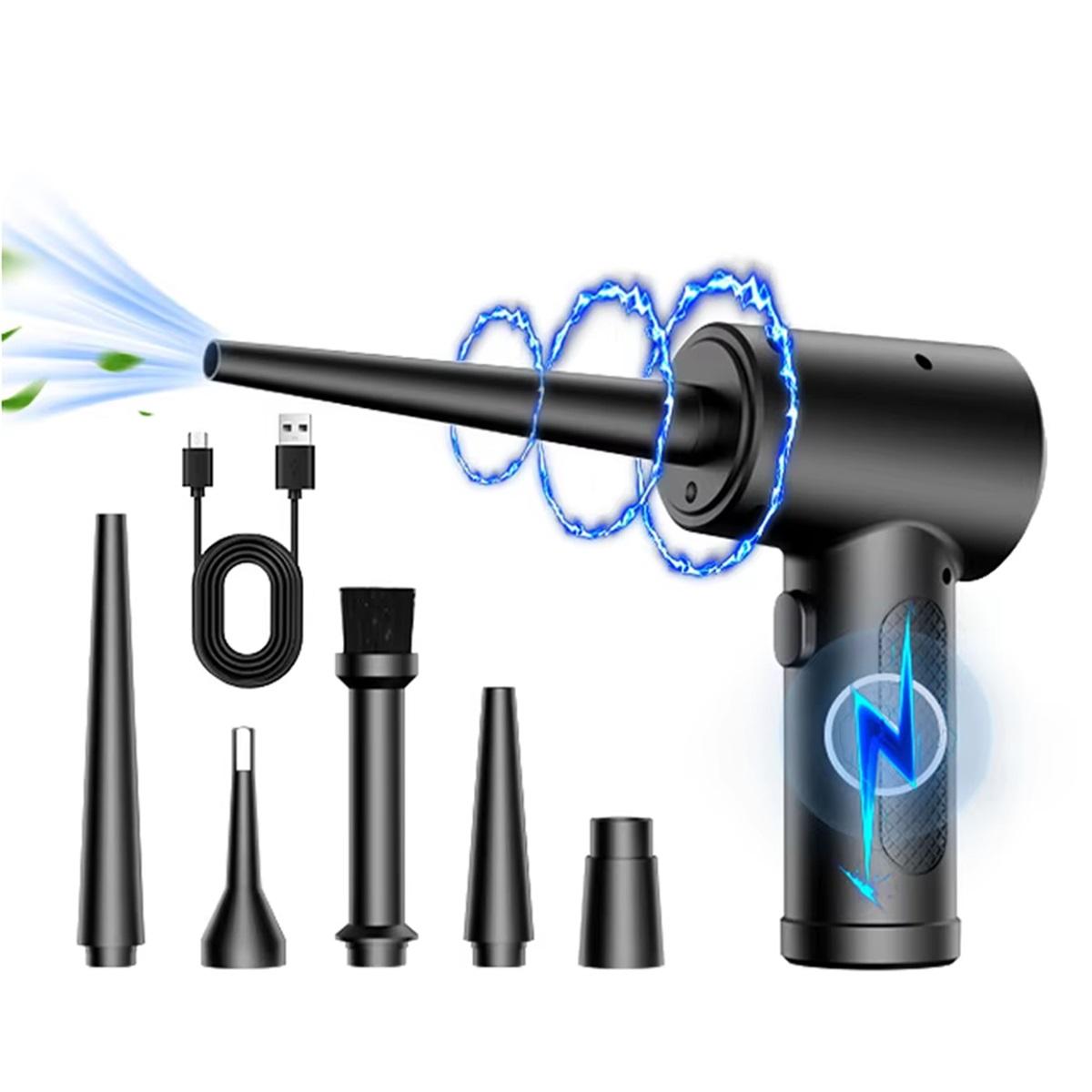 Compressed Air Duster Electric Rechargeable Cordless Air Blower Compressed Air For Cleaning Computer Keyboard Camera Car Home A