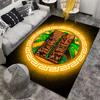 "Tiki Totem Pattern Carpet with Tropical Palm Leaves Design" Suitable for use as an anti-slip for living room bedroom sofas