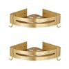 Corner Shelf Wall Mounted Bathroom Shelf Brushed Gold Aluminum Bath Shower Shelf Bath Shampoo Holder Corner Shelf