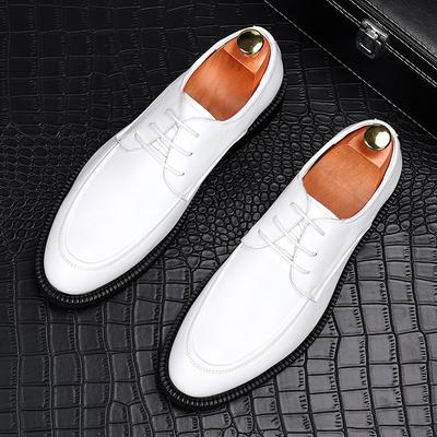 Chaussures plates Oxford décontractées pour hommes en cuir verni à lacets noir et blanc, pour le retour à la maison, le mariage, Zapatillas Hombre