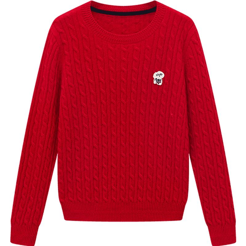 YEEHOO Unisex Kids 100% Wool Pullover Sweater 140