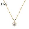 Rhinestone Women Necklace Luxurious High-end Shiny Geometric Neck Chain Female Jewelry Pendant