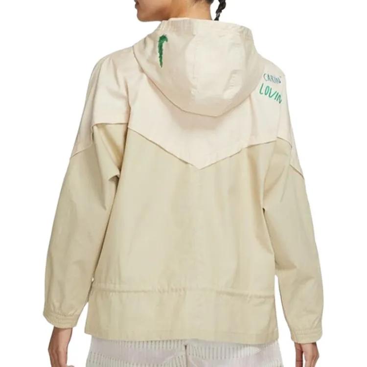 Nike Jackets Women's Ecru Hooded Moderate Other (Unisex) Jackets DM7909 228