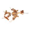 Parrot Toys Wood Blocks Bird Toys Reduce Anxiety Exercise Beak Bird Chew Toys with Movable Hooks