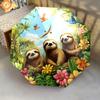 1 PC Automatic Folding Umbrella - Sloths Pattern, Portable & Foldable Design with 8 Ribs, Christmas Birthday Gifts