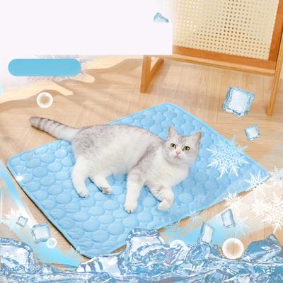 Tapete de Verão para Animais de Estimação Pad de Seda Gelada para Cães Gatos Cama de Dormir Respirável