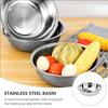 Salad Bowl Stainless Steel Basin Child Gnocchi Pasta Washing Soup Kitchen Tableware