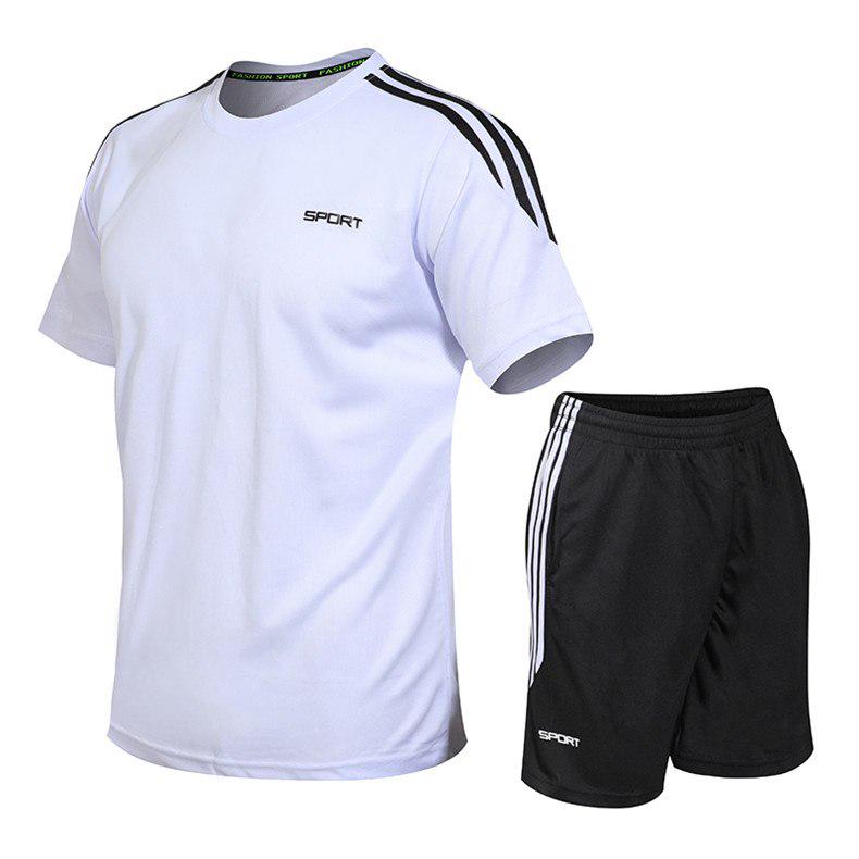 Ensemble de sport 2 pièces (tee-shirt et short) en 7 tailles (M à 5XL)
