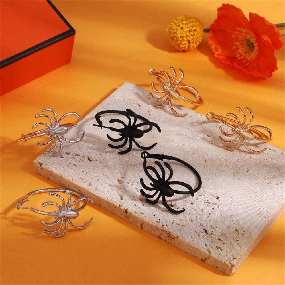 Zlaté halloweenské náušnice Halloween šperky Hoop Visací náušnice Nové náušnice Spider