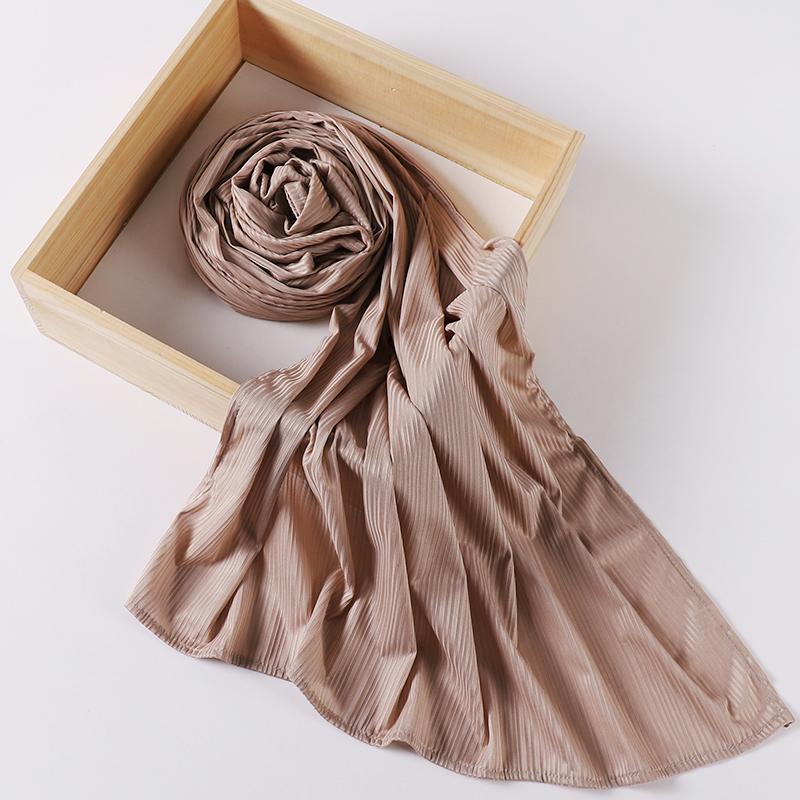 Ribbed Jersey Hijab Muslim Plain Scarf Crepe Hijab Scarf Soft Islamic Shawl Wraps Headband Voile Femme Musulman