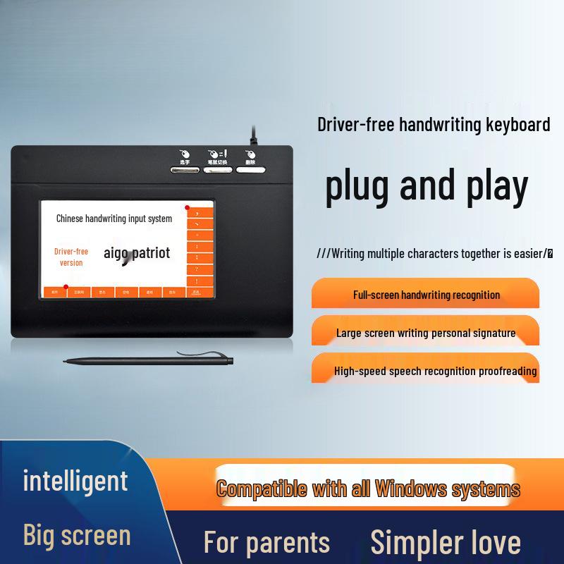 Universal Handwritten Keyboard Pad for Seniors: Driver-Free, Large Screen, Desktop/Laptop Compatible