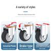 4-inch Lightweight Rubber Caster Wheel