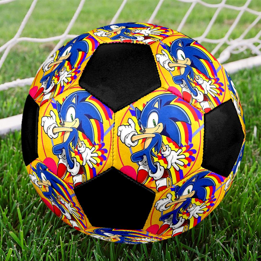 Sonic the Hedgehog2 Soccer Ball Colorful All Ages Machine Stitched PVC Competition Ready Durable High-Bounce.SIZE5