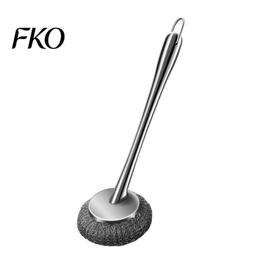 Professional Grill Scrubber Stainless Steel Pot Cleaning Brush, with Ergonomic Handle, Heavy Industrial Strength Brush Duty Kitchen Scrubbing for Pans