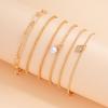 6 Pcs/Set Fashion Women's Chain Bracelet Beads Exquisite Simple Women Bracelet Fine Jewelry Accessories