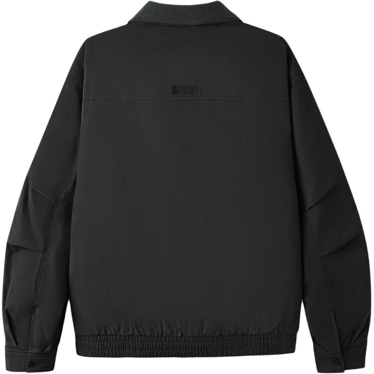 Skechers New Spring Series Polo Collar Woven Zip Long Sleeve Solid Color Simple Comfortable Versatile Warm Loose Casual Top Unisex tops L126U001-0018