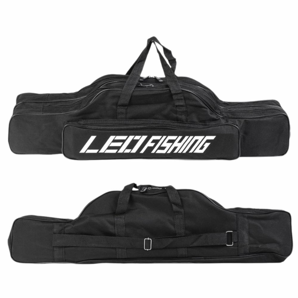 Double Layered Fishing Pole Bag Oxford Fabric Fishing Rod Case Fishing Rod Bag Outdoor Fishing