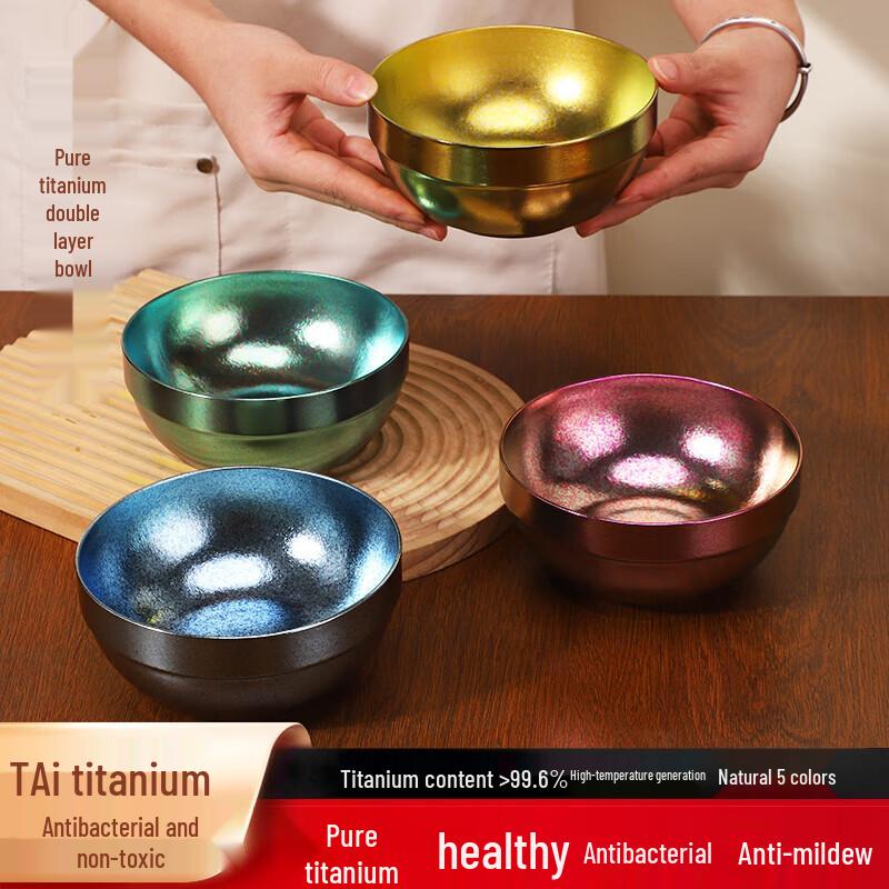 XinKe Pure Titanium Double-Layer Rice Bowl