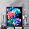 Colorful Fantasy Flower Diamond Painting Set, 5D Gemstone Full Crystal Decorative Painting, DIY Cross Stitch Decorative Home Wall Mural