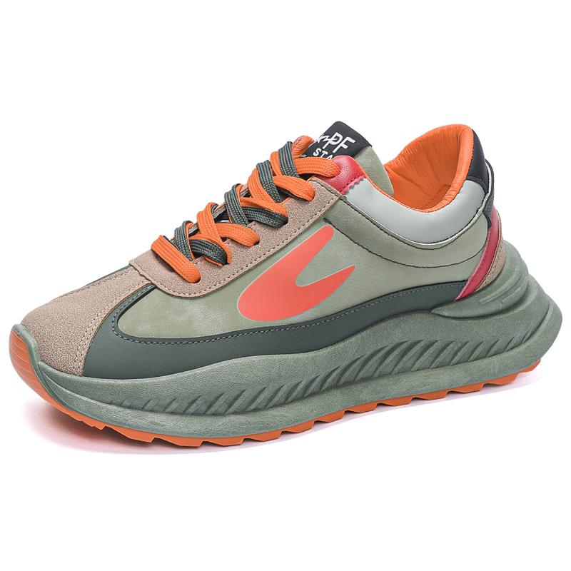 

новые мужские и женские нескользящие любители тренд ретро повседневная обувь летний взрыв досуг спортивная платформа папины обувь мужчины 39 зелёный