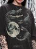 Alligator Crocodile Moon Space Reptile Animal Lover Comfort Colors® Tshirt, Wildlife Nature Vintage 90S Graphic Retro Tees,