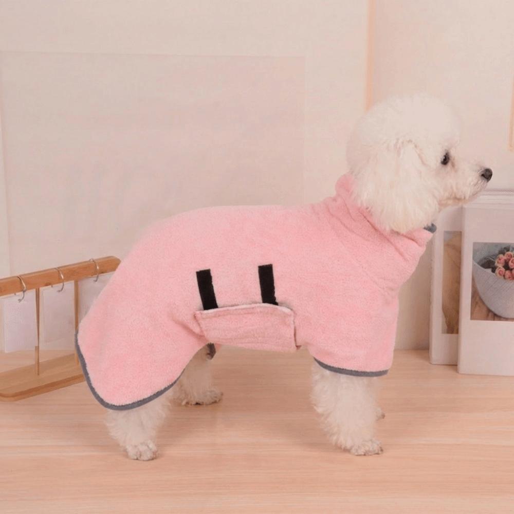 Keeping Warm Dog Bathrobe Microfibre Cat Absorbent Towel Pet Quick Drying Coat  Bath Time