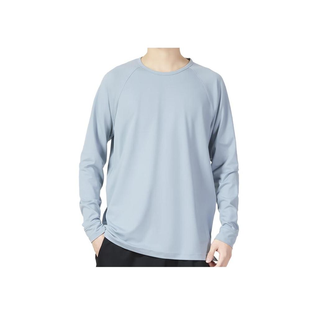 Under Armour Solid Color Crew Neck Long Sleeve T-Shirt Men Tops Blue 1378989-465
