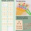 Children Clip Beads Color Sorting Game Montessori Teaching Tool Math Addition Subtraction Learning Educational Toys for Kid Gift